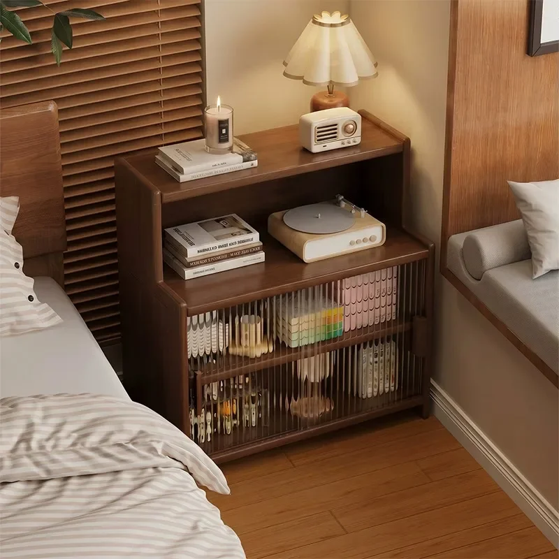 for Solid Wood Medieval Style Bedside Locker Instead of Bedside Table Small Bay Window Bookshelf Desktop Window Sill Storage