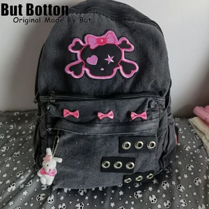 Spice Girl Y2K Harajuku Women Cute Cartoon Punk Japanese Girl Backpack Large Capacity Commuting Student Backpack Denim 8 Main Sales Punk Backpack - №5