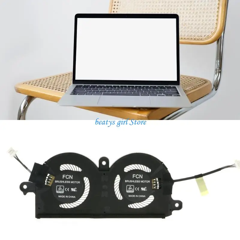 

C7AB New CPU Cooling Fan for Dell XPS 13 9370 9380 0980WH ND55C19-16M01 DC5V Laptop Cooler Radiator
