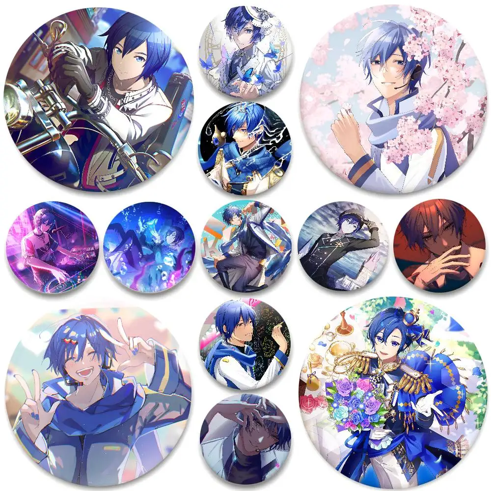 vocaloid-kaito-anime-emblemas-redondo-cracha-folha-de-flandres-moeda-broche-roupas-mochila-acessorios-alfinete-de-lapela