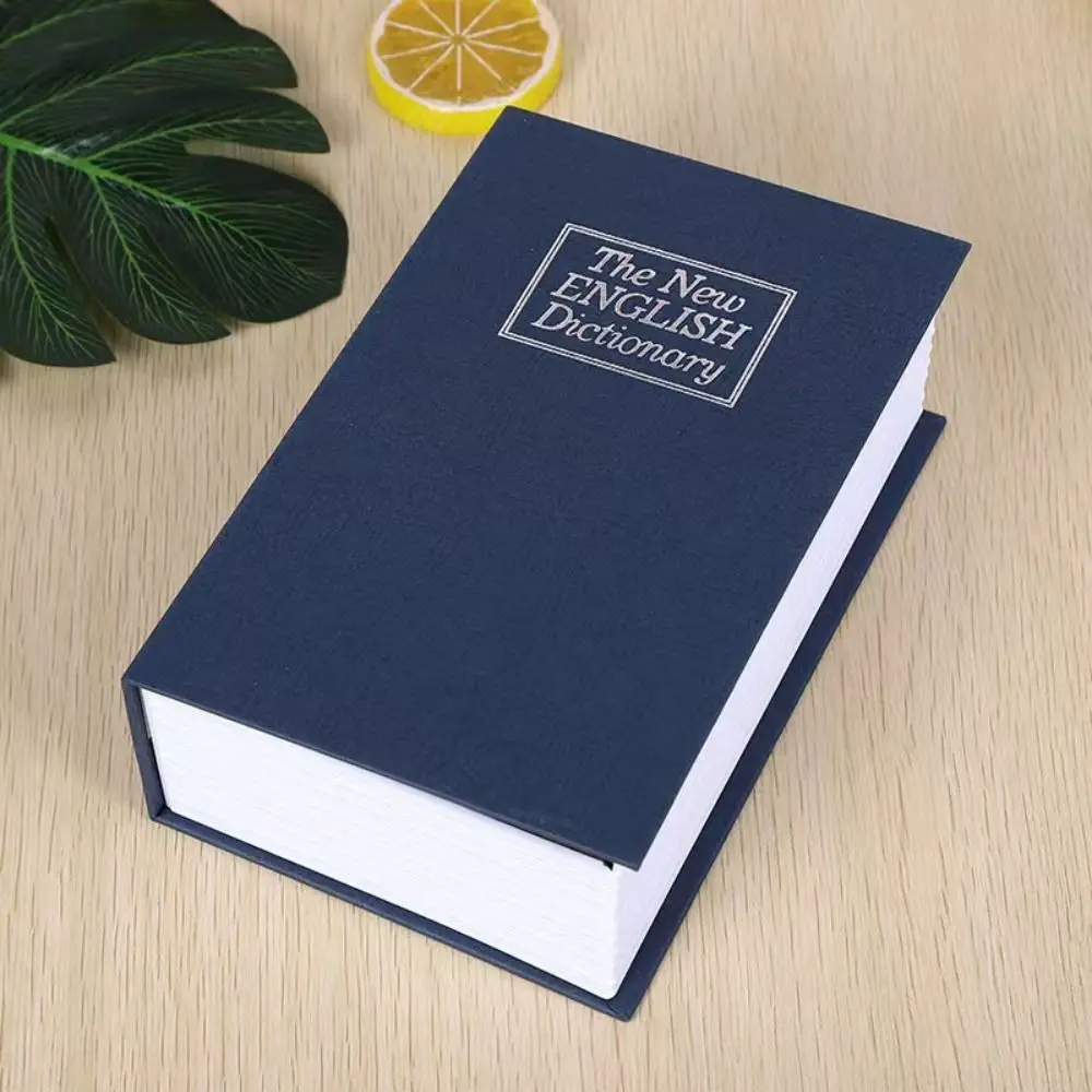 Decorative Book Metal Book Money Box Simulation Hollow Book Secret Safe Combination Lock Piggy Bank with Lock Valuables Storage