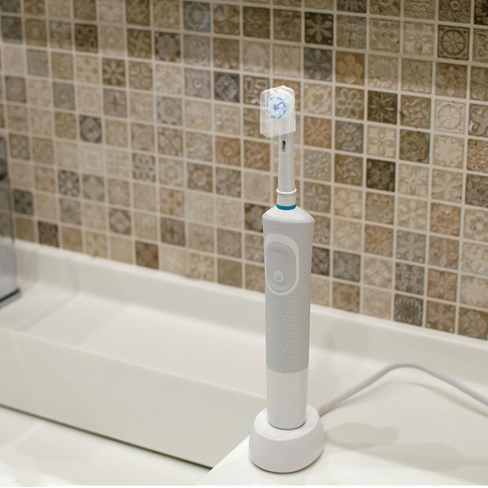 20 قطعة أغطية فرشاة الأسنان حماة شفافة سهلة إزالة قبعات المحمولة لرؤوس فرشاة الأسنان الكهربائية السفر الغبار #5