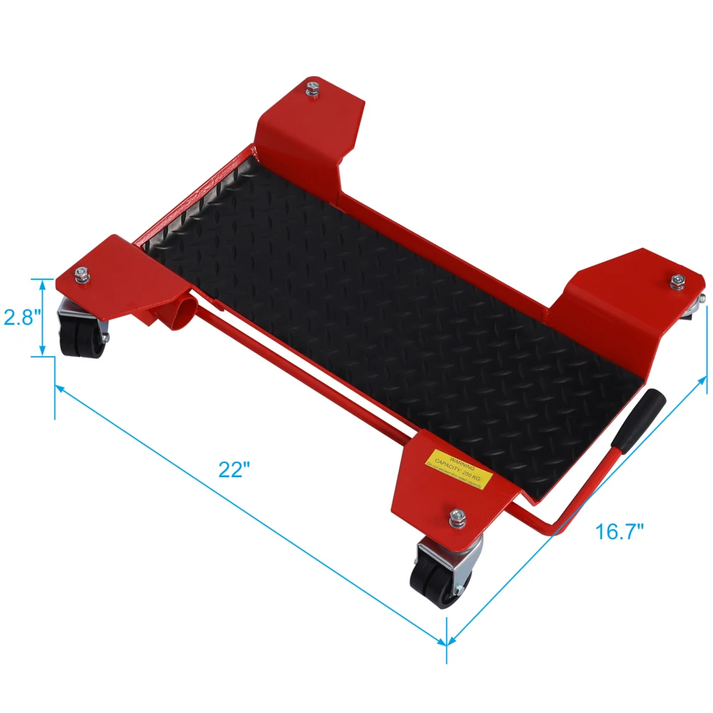 Motorcycle Repair Mover Center Stand 500 Lb Capacity Anti-rust Painted Steel Moto Moving Bearing Tool With 360 Degree Casters