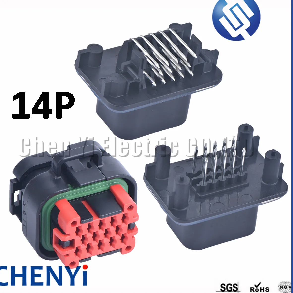 14 Pin male or female ECU Automotive waterproof connector PCB Plug socket 770680-1 776273-1 776164-1 776262-1 776266-1