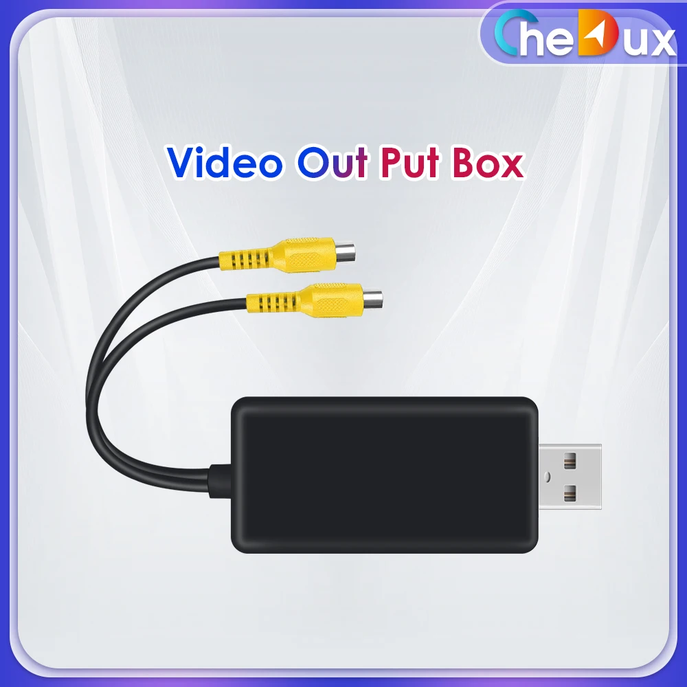 Chedux Car AV Video Out Put Box USB Port To CVBS Adapter for Android Car Radio Navigation GPS Player In Our Shop