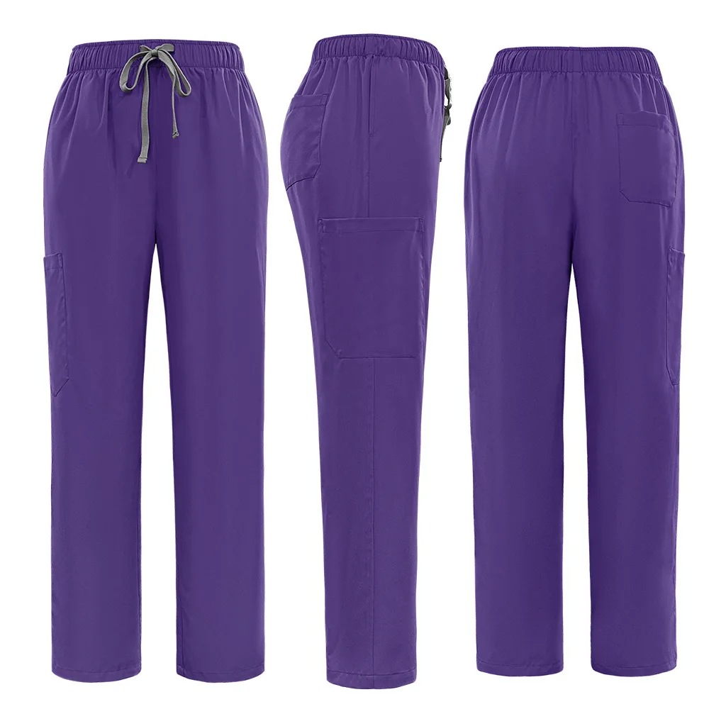

Wash Hands Doctor V-Neck Short-Sleeved Women Lace-Up Top Waist Split Set Spa Beauty Clothes