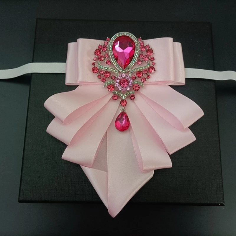 الرجال ربطة العنق اليدوية المجوهرات الأصلية البريطانية الفرنسية الأعمال مأدبة الدعاوى قميص اكسسوارات الزفاف حجر الراين طوق الزهور #2