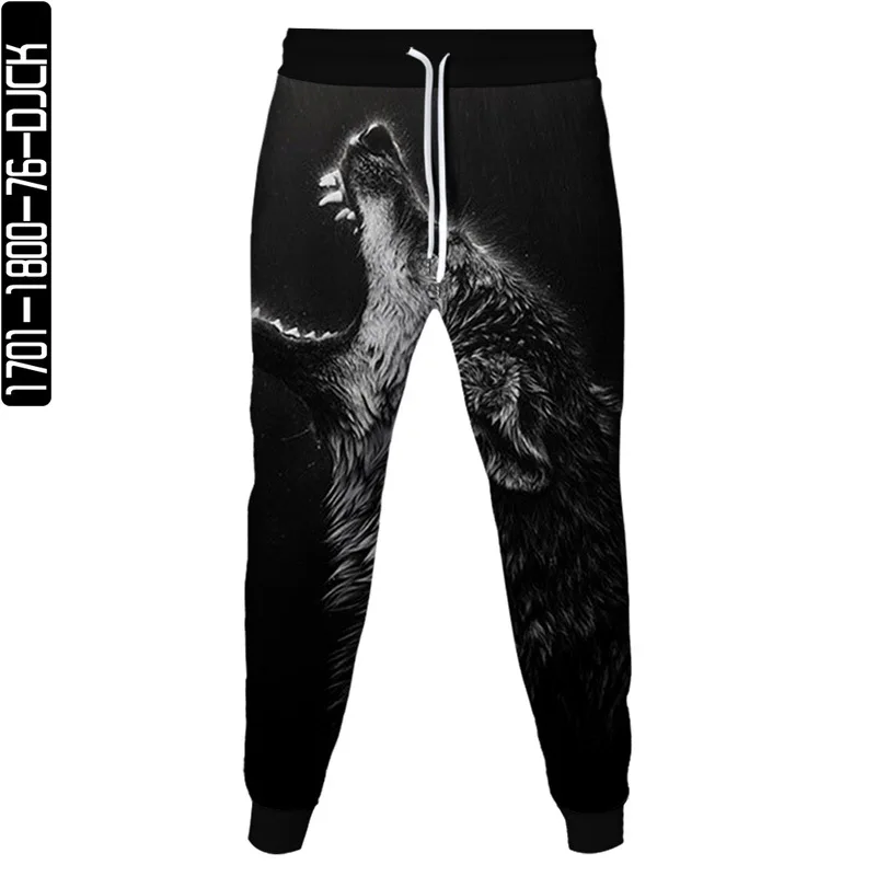 

2023 Spring Autumn Men Fashion Trousers Animal Wolf 3D Printed Clothing Jogging Pants Women Outdoor Casual Party Wear Sweatpants