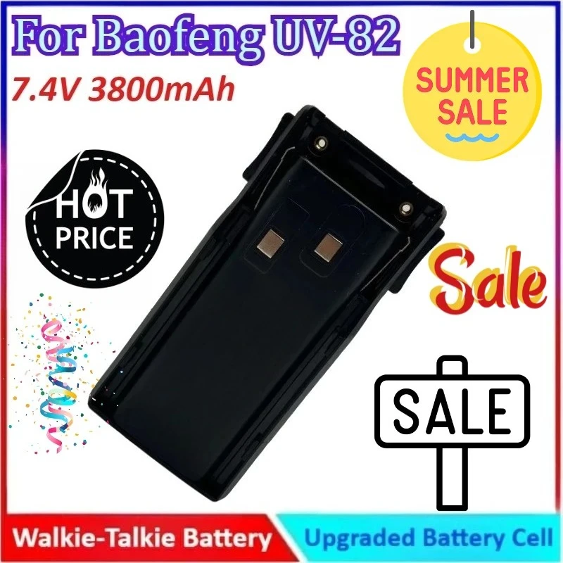 

New 3800mAh 7.4V Walkie Talkie High-Capacity Replacement General-purpose Lipo Battery for Baofeng UV-82