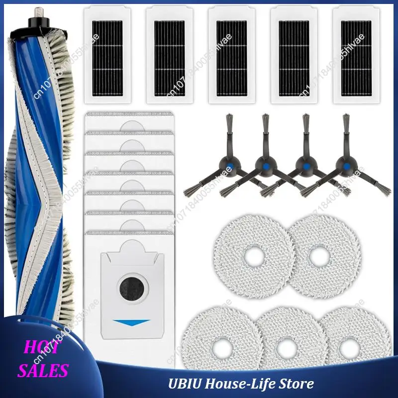 ecovacs-deebot-x5-omni-x5-pro-omniロボット掃除機用メインサイドブラシ、hepaフィルター、モップパッド、ダストバッグ、アクセサリーキット