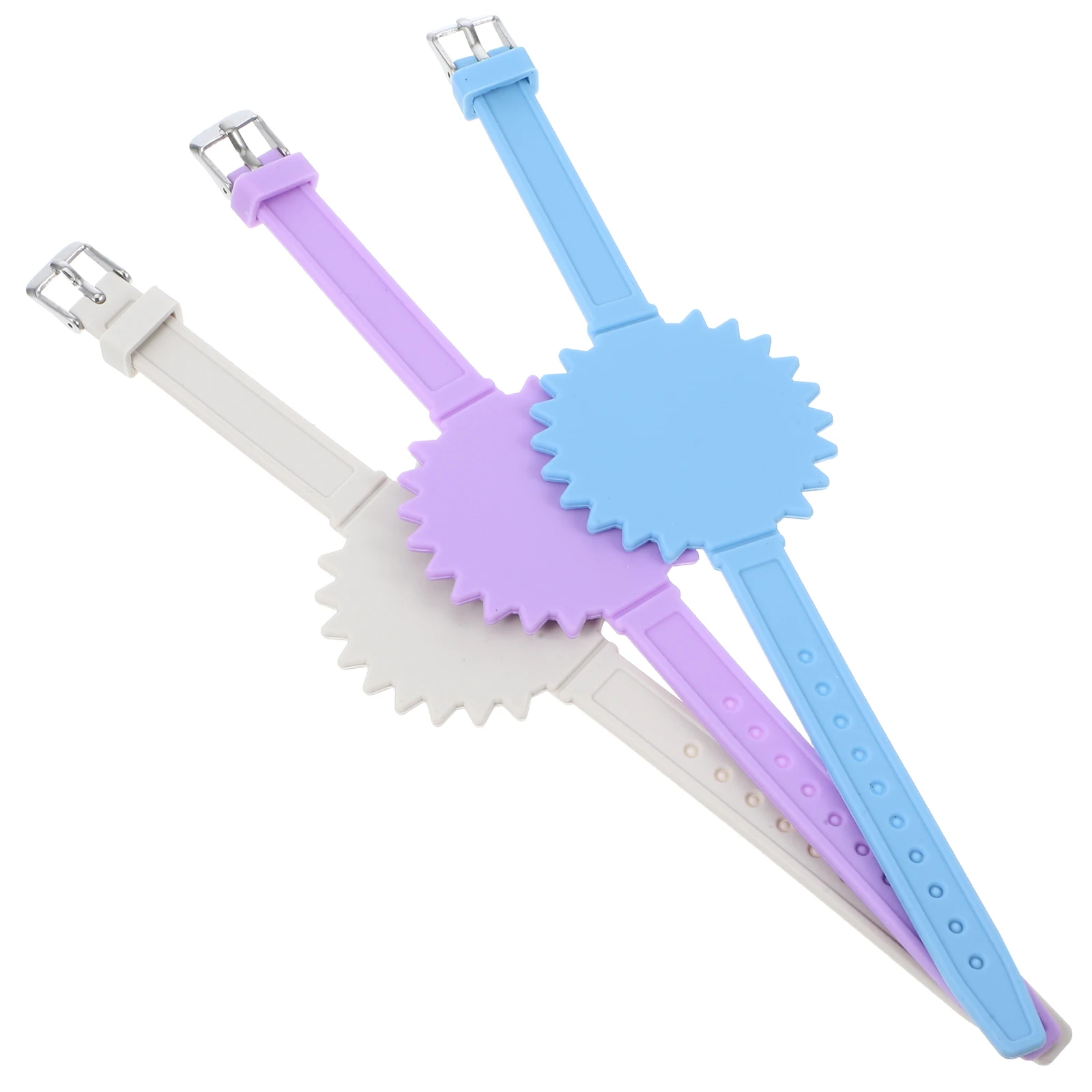 

3pcs Silicone Memo Wristbands Reusable Writable Erasable Slap Bracelet Wearable Reminder Notebook For Adults Nurses Students