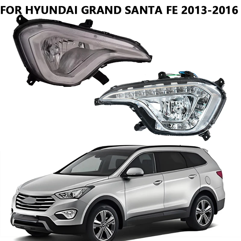 1pair Fog Light Assembly For Hyundai Grand Santa Fe 2013- 2016 Front Bumper Halogen Headlight Brake Lamp 92201B8030 92202-B8030