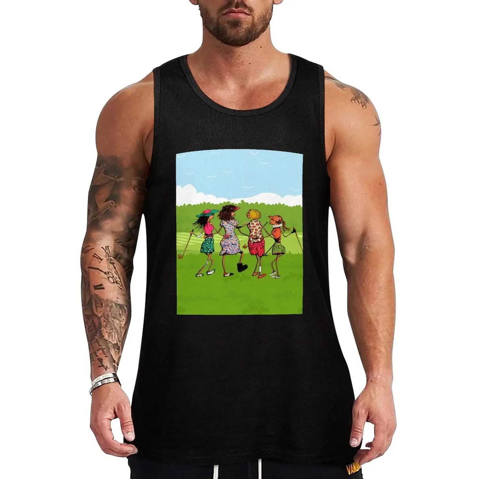 

Funny Golfing Friends Tank Top Bodybuilding Tank Top Sleeveless Gym Fitness Shirt