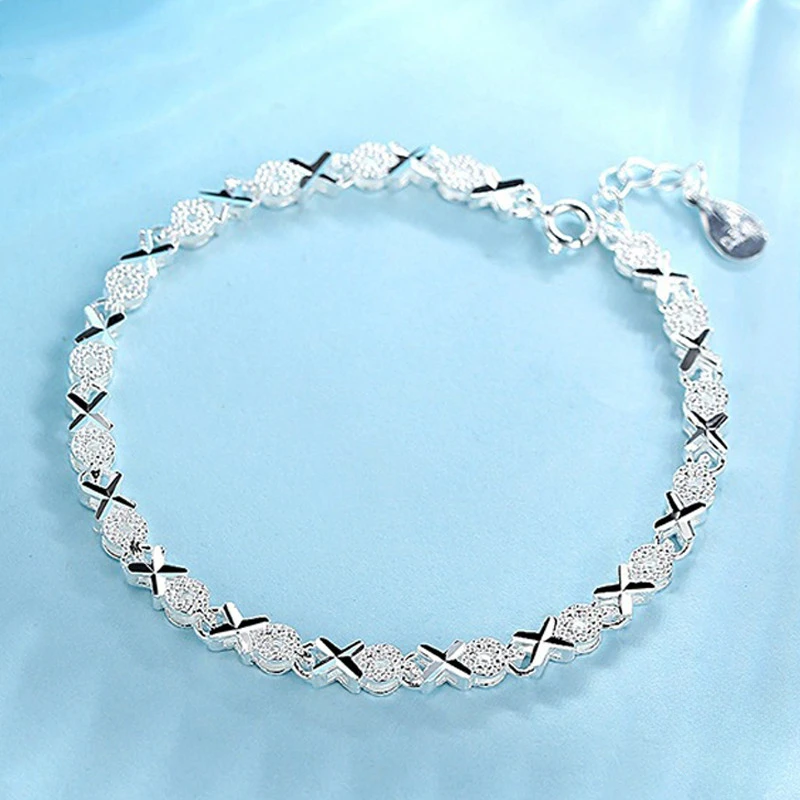 Pulsera de plata de ley 925 de alta calidad para mujer, cadena de varios estilos a la moda para fiesta de boda, regalo de joyería hermosa