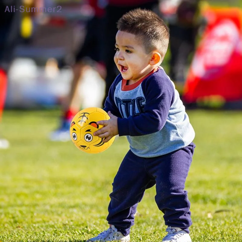 Kids Soccer Ball Mini Soccer Educational Toy Learning Portable Cartoon Animal Soft Ball For Practice Indoor Training Outdoor