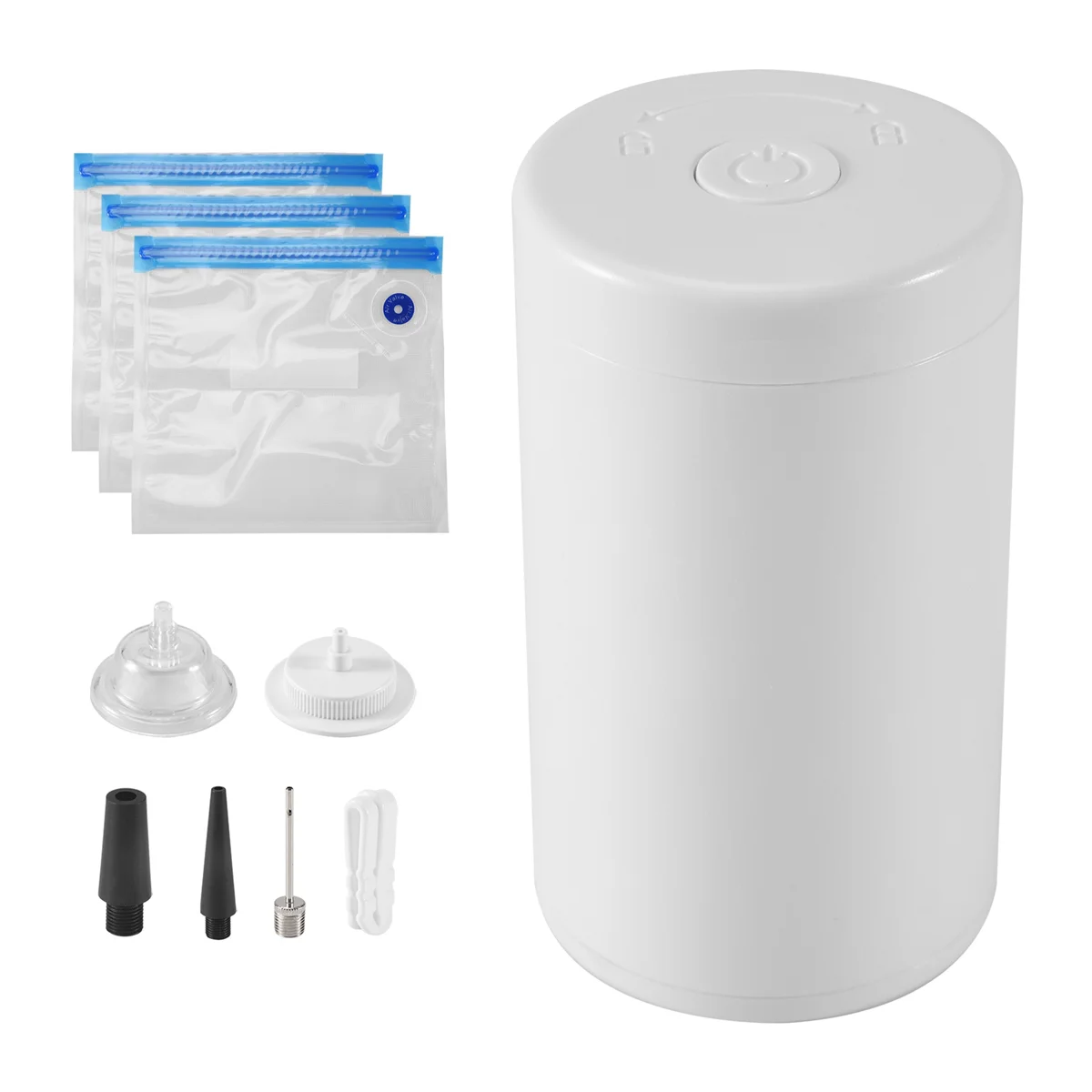 Bomba de ar sem fio de dupla finalidade para extração de ar de alimentos e máquina de vácuo de inflação, sacos de poupança de alimentos para selador a vácuo b