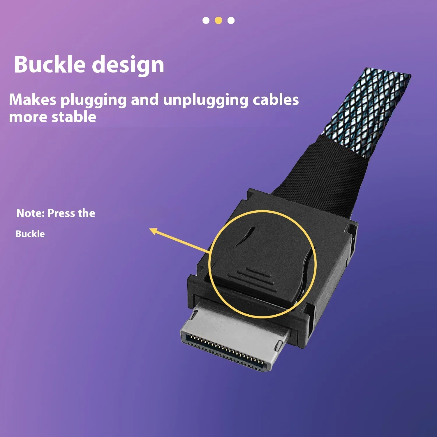 Kabel przedłużający PCIE 4.0 X4 Oculink 4i SFF-8611 do SFF8611, miękki, w oplocie, GEN4 64Gbps do GPU SSD OCuLink 4X, posrebrzany przewód — zdjęcie produktu 5