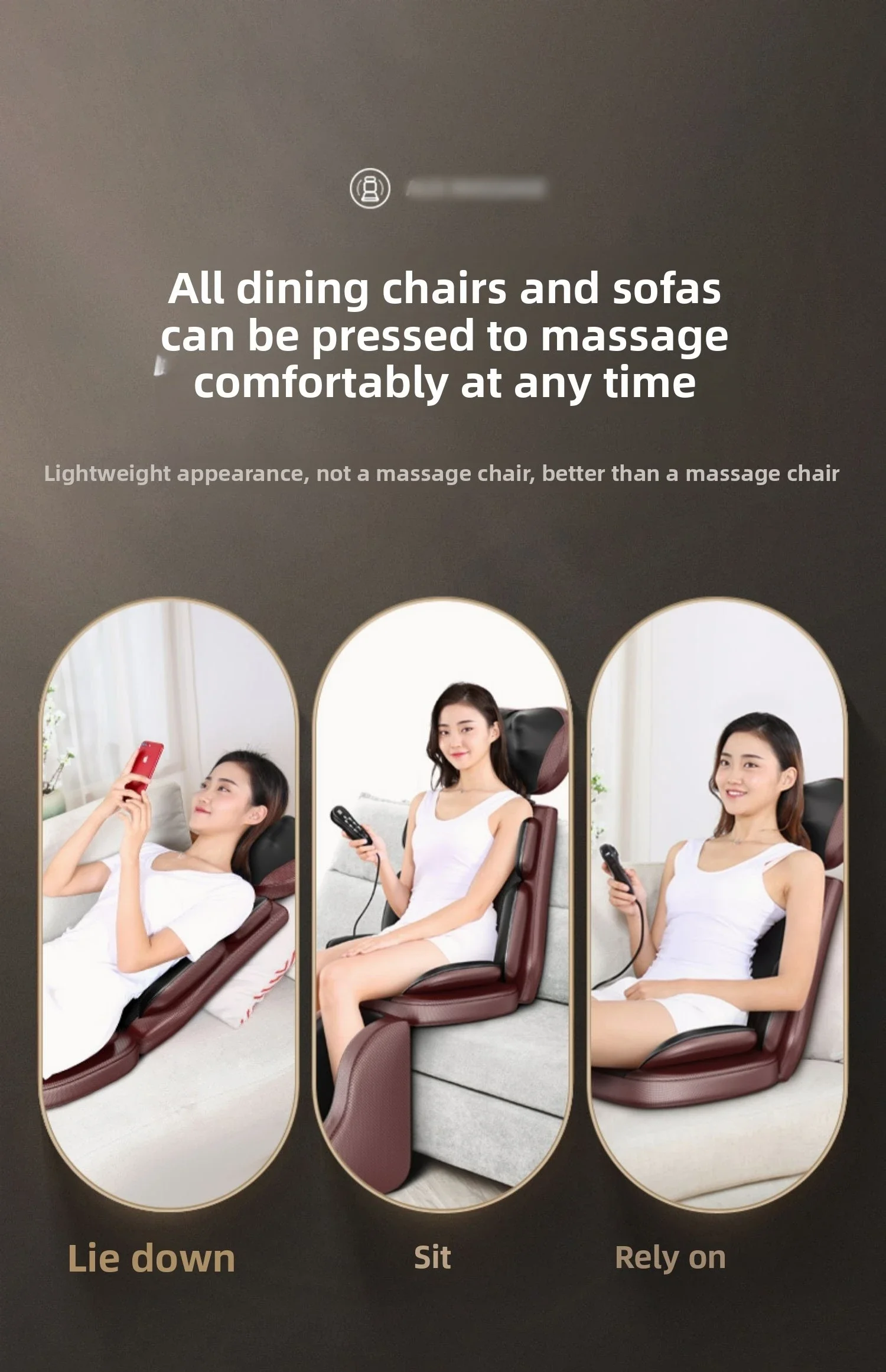 Neck and Back Massager with Heat Adjustable Full Body Massage Chair Pad Shiatsu Kneading Seat Portable Seat Massager Gift view 5