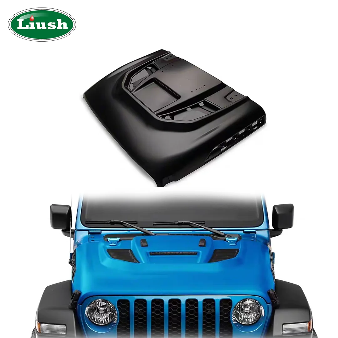 

Hot Style Liush Engine Cover Hood For For Jeep Gladiator 2018+ Car Engine Hood Bonnet Body Kit Carbon Steel Car Modification