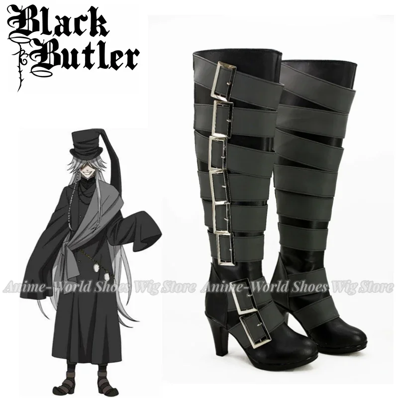 

Black Butler under taker Cosplay Boots Party Anime Shoes Custom Made