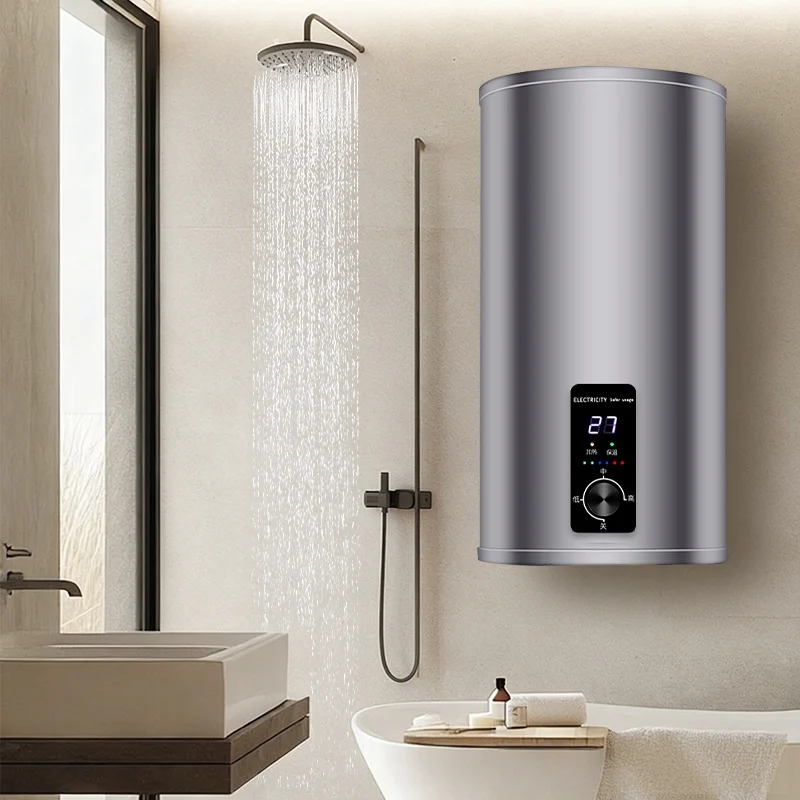 

IPX4 30L-80L Vertical Electric Water Heater Energy Efficient Wall Mounted RV Bath Shower Smart Features for Household