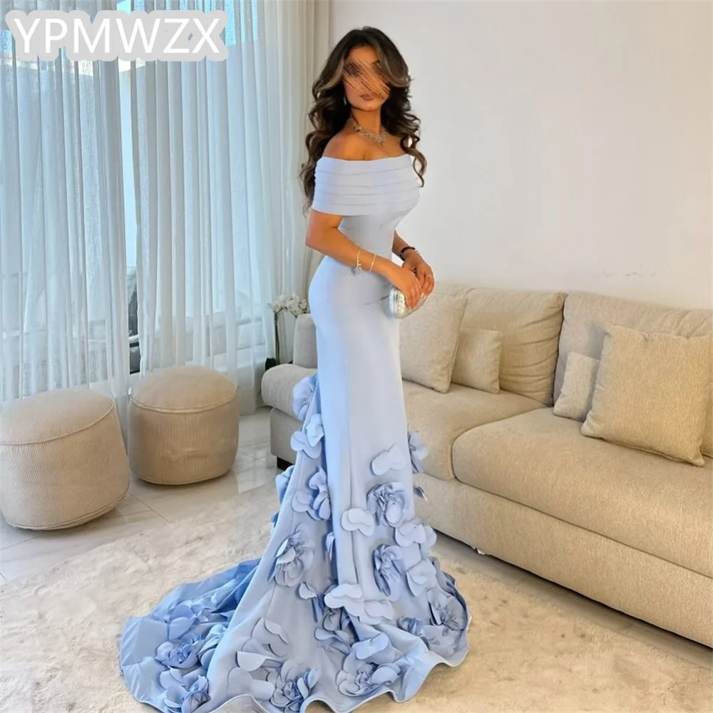 

Customized Party Dress Occasion Prom Gown Evening Formal YPMWZX Strapless A-line Floor Length Skirts Sleeveless Bespoke