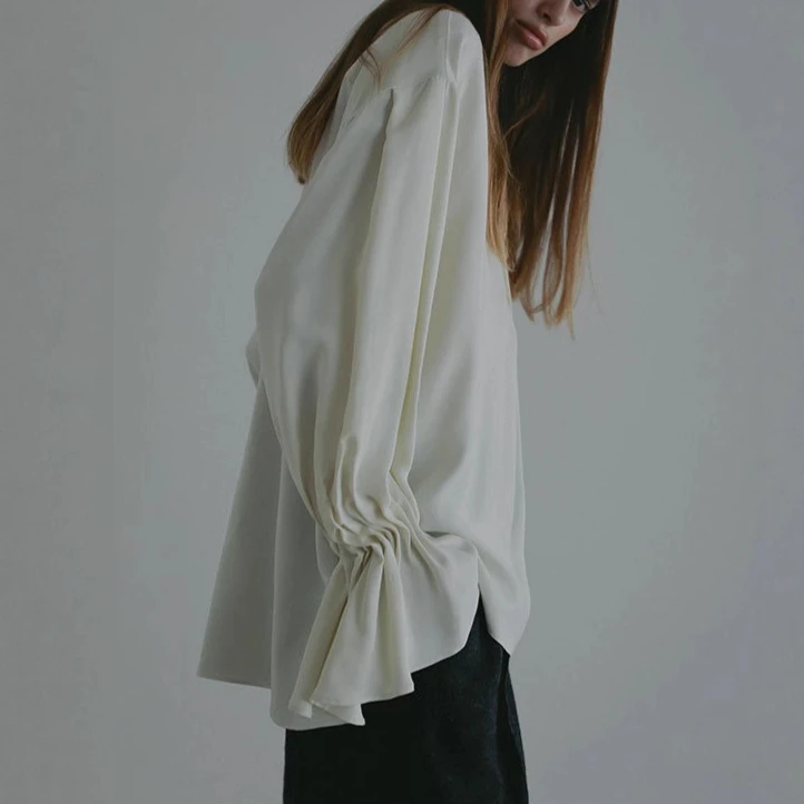 

Gagarich осень-зима новая блузка в японском стиле модная французская рубашка в стиле ретро свободный удобный утягивающий топ для женщин