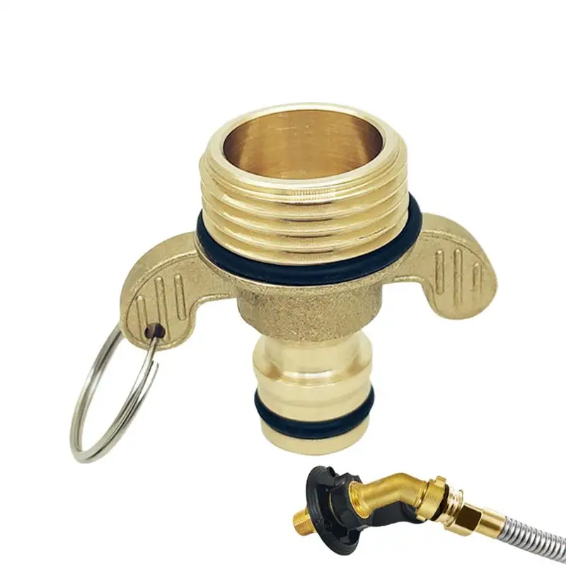 

M25 RV Double Ear Quick Connect Water Pipe Copper Connector 6-pin External Tooth Water Pipe Adapter Replacement Parts