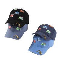 Doitbest School Boy Baseball Hats Embroidered Fire Truck Children Outdoor Summer Kids Caps For 2-8 Y Baby Sports Hats Gorras