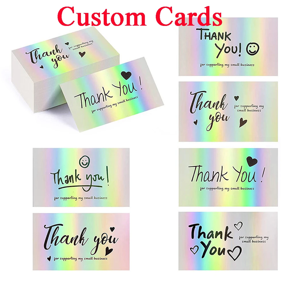 

Custom Thank you Cards Business Any Size Material Your Logo Design Text for Promotion Advertise Weeding Party Invitation Cards