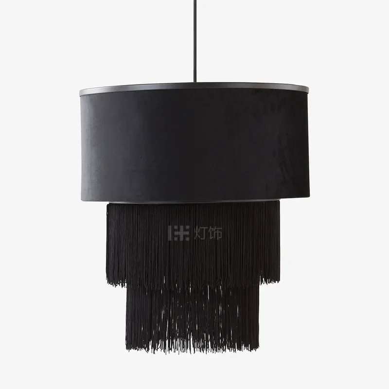Nordic Fringe Chandelier Modern Minimalist Pendant Light for Hotel Bar Front Desk Clothing Store Art Decor