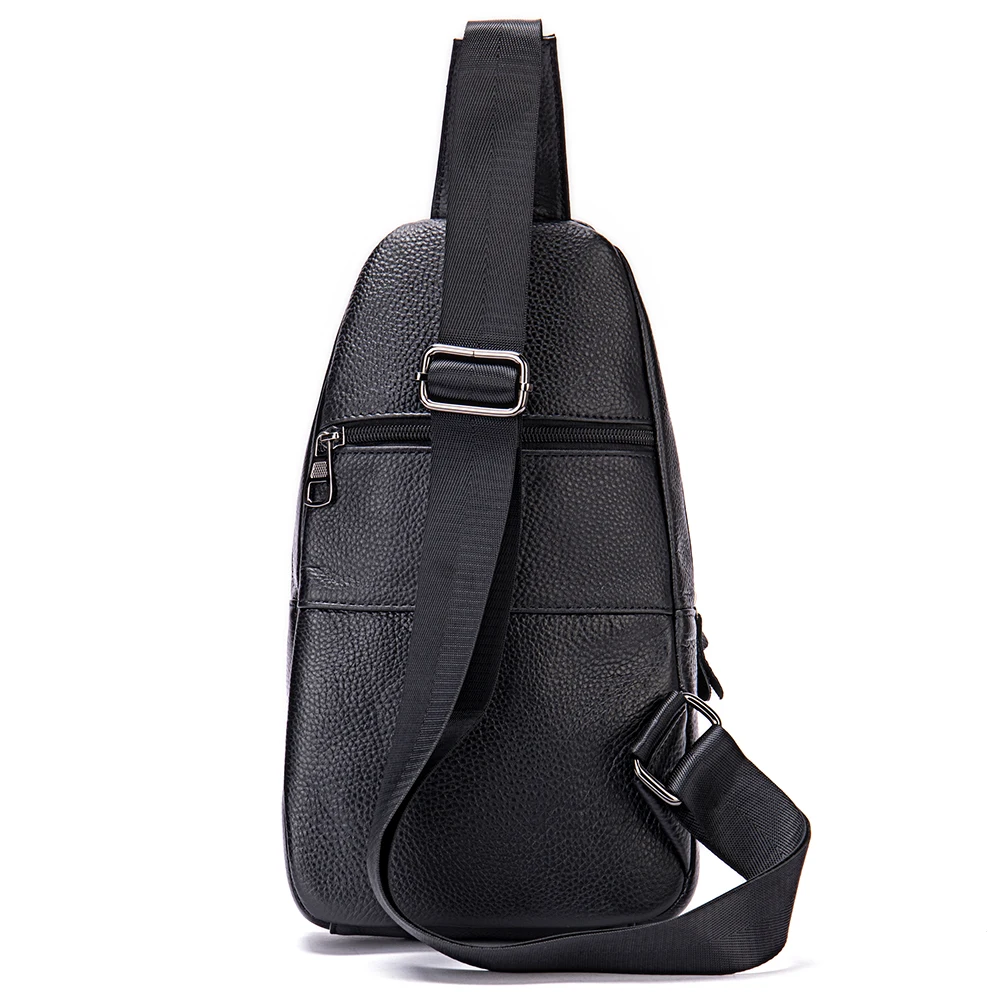 Imagem -05 - Bolsa de Peito de Couro Genuíno dos Homens Westal Bolsa Casual Sling Ombro Crossbody Bolsa Pacote de Viagem Bolsas Laterais Minhas Ordens