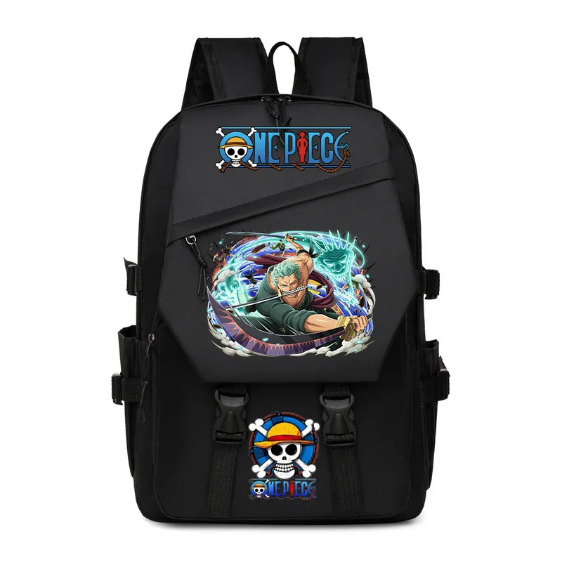 

One Piece Anime Luffy Print Backpack Large Capacity Double Shoulder Bag for Teens Students Cosplay Fashion School Bag