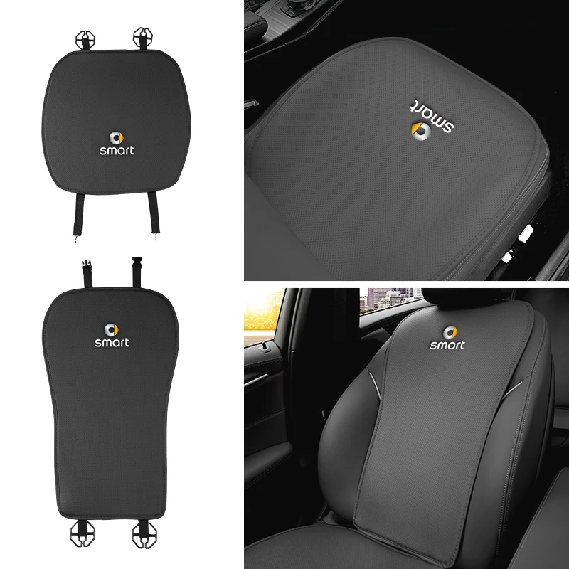 Car Seat Leather Cushion Cover Breathable Anti Slip Chair Protector Pads For Smart Fortwo Forfour 451 453 450 452 454 Roadster C