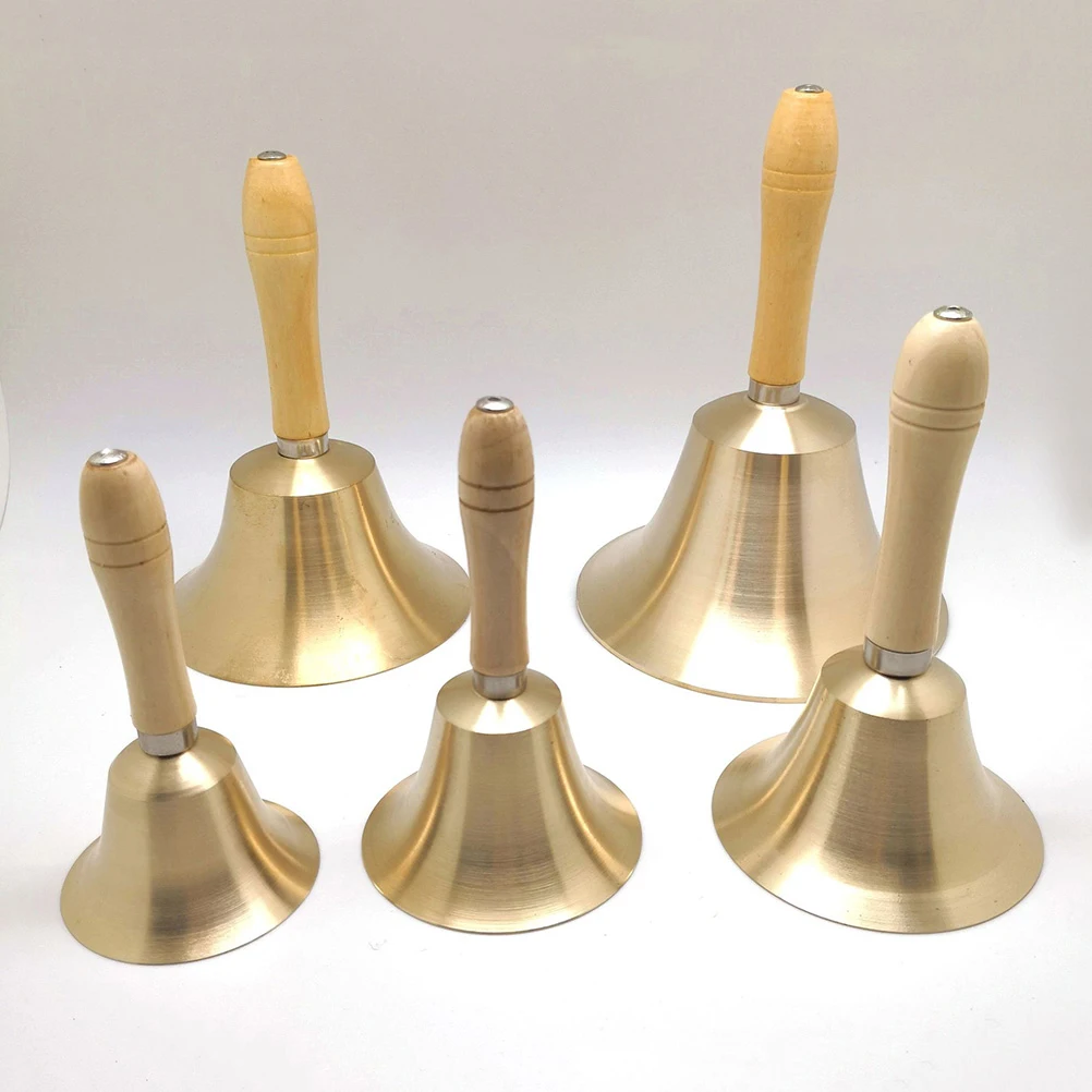 

H Bell Polished Brass Lightweight Ergonomic H Hotel Party Decoration Christmas Festive Atmosphere