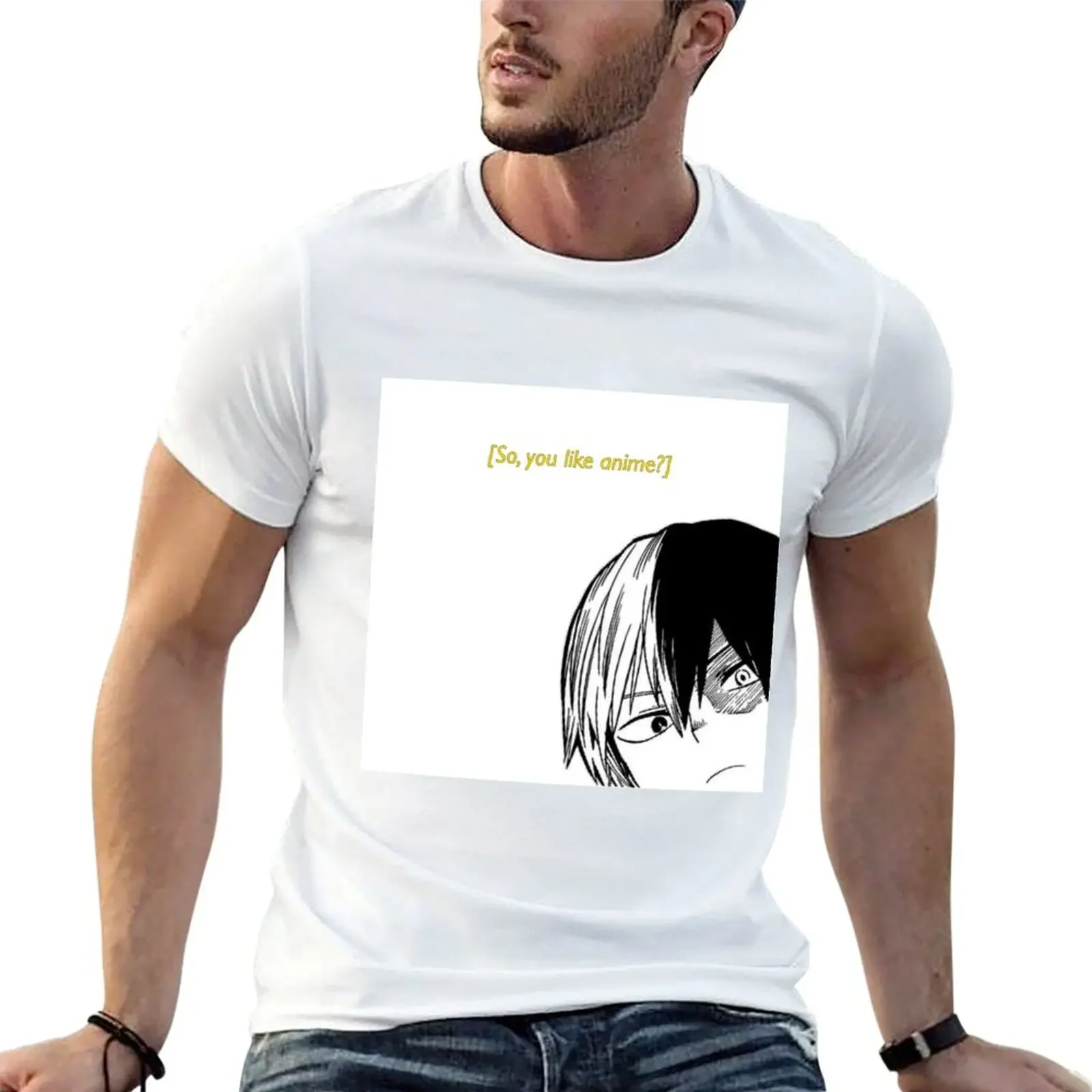 

So, you like anime - Todoroki T-Shirt basketball graphic tees anime tshirt blanks t shirts men