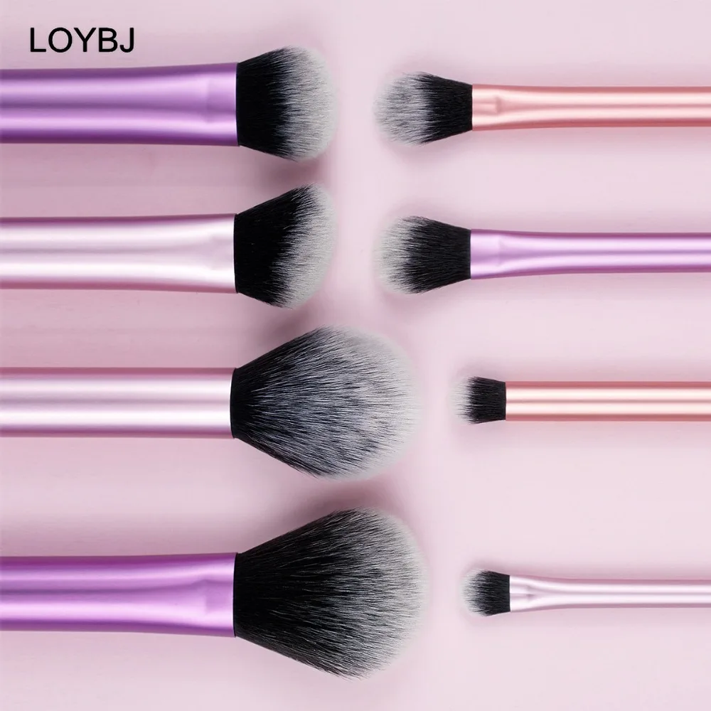 LOYBJ 8pcs Makeup Brushes Set Soft Powder Foundation Blush Contour Concealer Eyeshadow Women Beauty Professional Make Up Brush