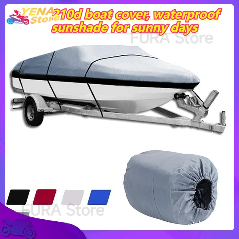 

Speedboat hull protection cover, V-shaped yacht cover, 210d boat cover, waterproof sunshade for sunny days