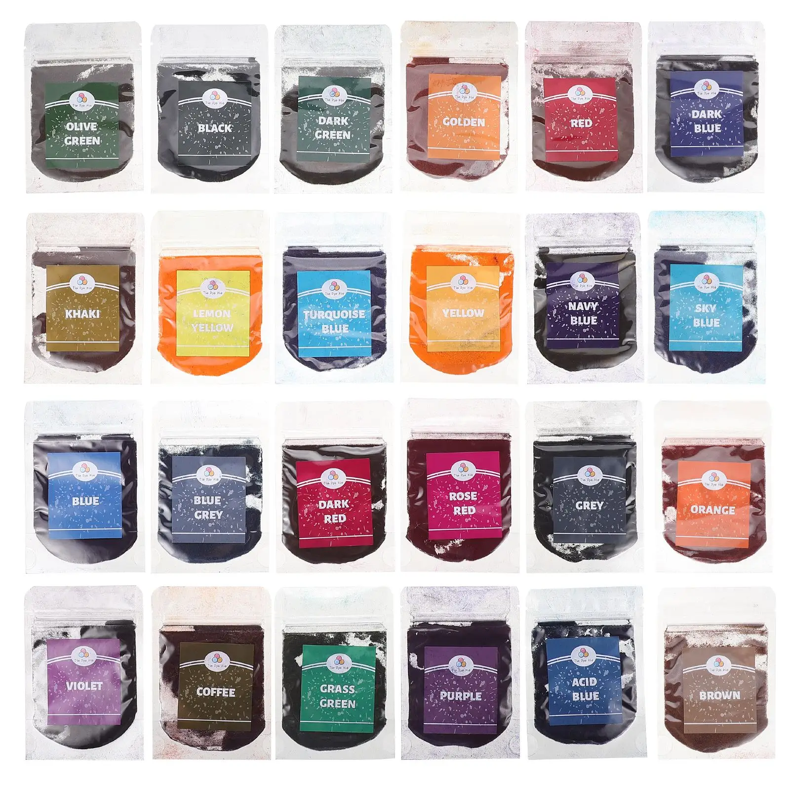 

24 Colors 10g Fabric DIY Tie Dye Powder Color Change Free Cooking Color Dye For Fabric Bag Clothes Suit Dye Fabric Decorating