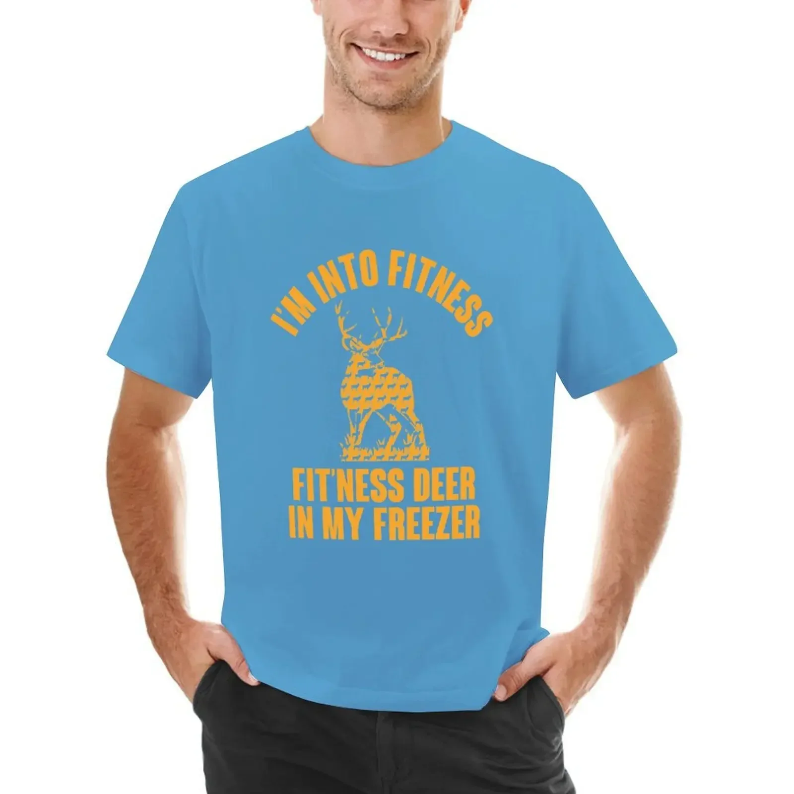 I'm Into Fitness Fit'ness Deer In My Freezer Funny Hunting T-shirt quick drying new edition sublime oversizeds Men's t-shirts