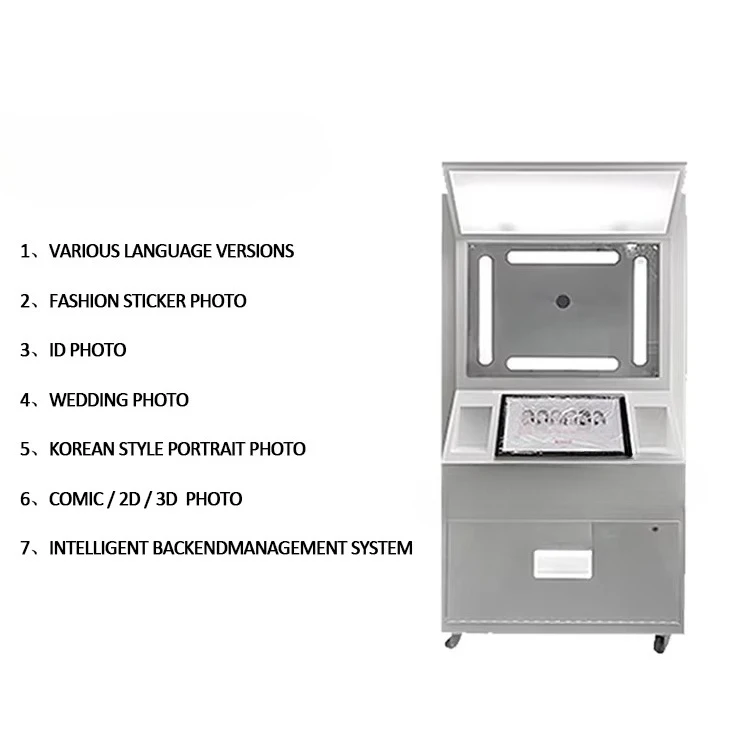 Yixile Selfie Photo Booth Printer Digital Self Service Coin Operated 1500W Pixels  Photobooth Photography  Hot Sale