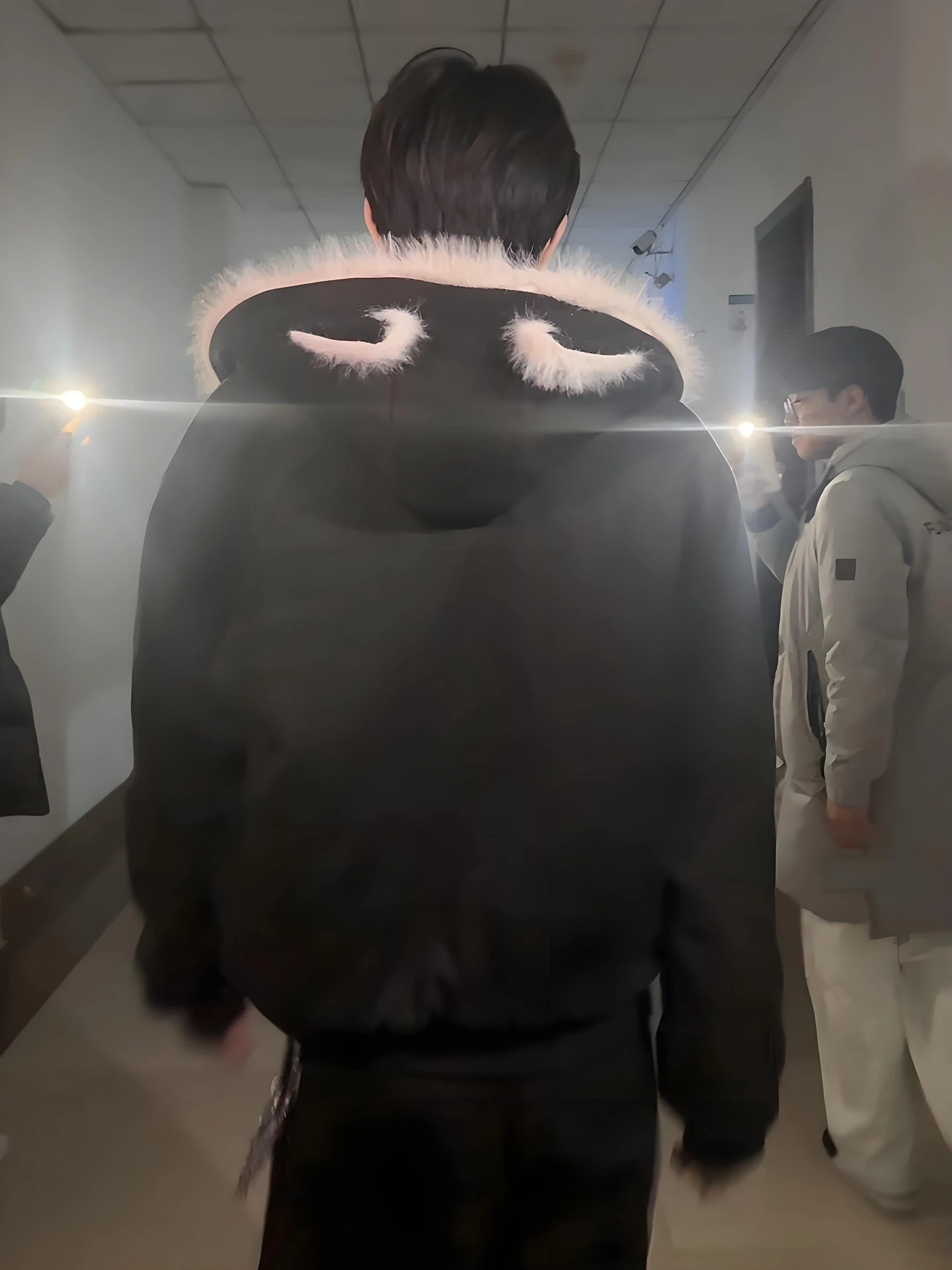 

Men's Winter Thiened Fce Lined Hooded Jaet Ear Collar Cotton Coat Warm Youth Trend Stand Fit Long Sve Zipper...