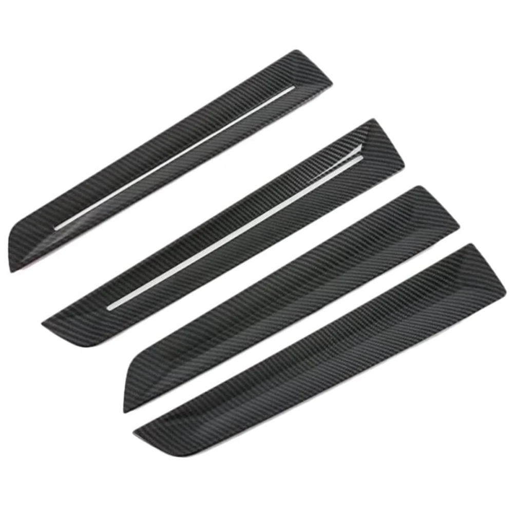 For 11Th Gen Honda Civic 2022 Carbon Fiber Interior Door Handle Panel Cover Trim Decorative Strips Sticker Accessories