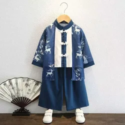 Traje Tang de estilo nacional Hanfu para niños, ropa tradicional china de Año Nuevo, disfraz antiguo