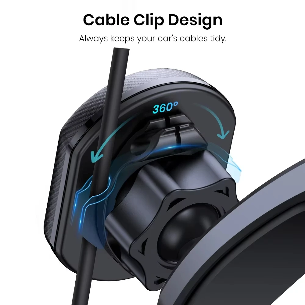 حامل هاتف السيارة المغناطيسي 2 في 1 حامل هاتف بدون استخدام اليدين للوحة القيادة وفتحة تهوية لهاتف iPhone Samsung Android #5