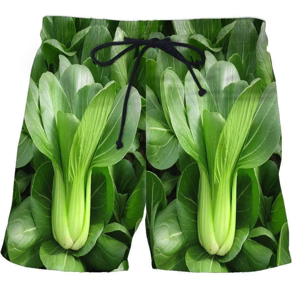 Funny Fruits Vegetables Chili 3D Print Beach Shorts Men Women Oversized Surfing Board Sport Pants Swimsuits Trunks Kids Clothing