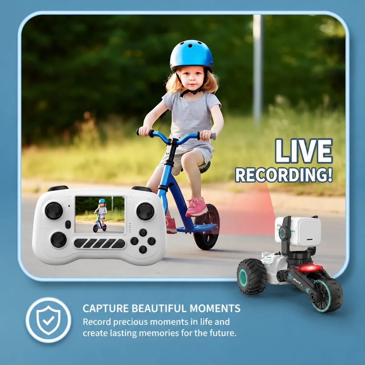 Remote Control Car With Video Call HD Camera Real-Time Video Off-Road Drifting  Toy For Kids