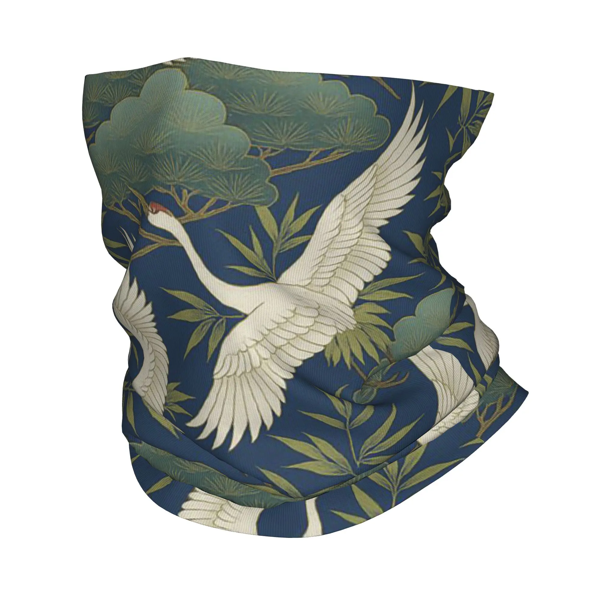Red-Crowned Crane Bandana Neck Cover Printed Face Scarf Headwear Riding For Men Women Adult Windproof