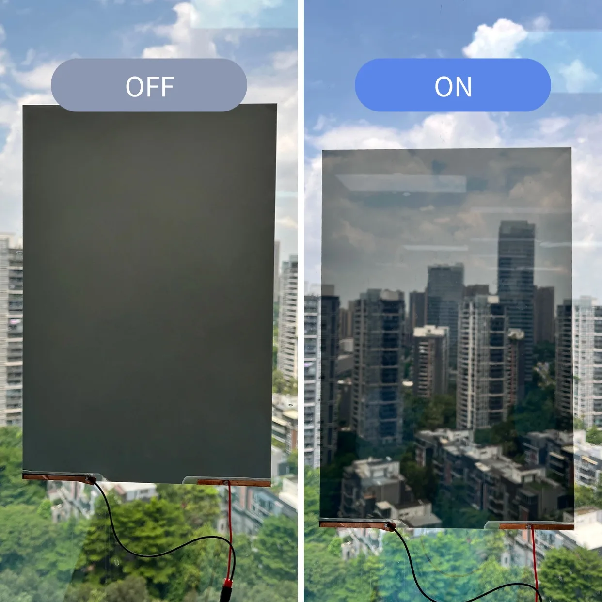 Modern Smart PDLC Window Film with Color Dimming & Heat Resistance for Hospital Buildings-Durable PE Film