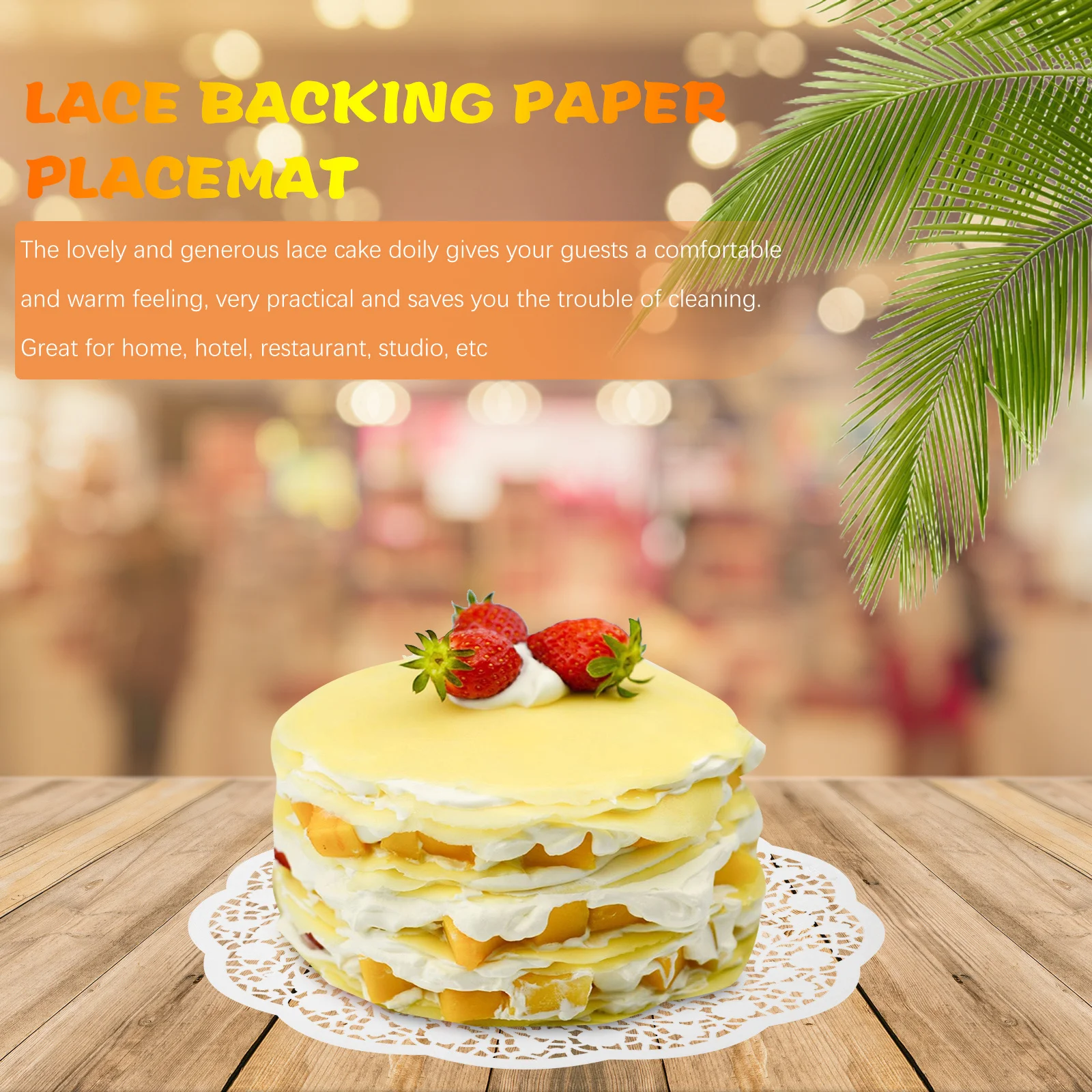 

1pcs Lace Doilies Paper 3.5 Inch Oil Proof Baking Cake Mat For Wedding Party Dessert Table Decoration White Round Greaseproof